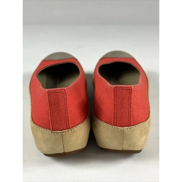 FitFlop Due Canvas Shoes Womens 5.5US 36EU Red Platform Toning Ballet Flats - Picture 9 of 11
